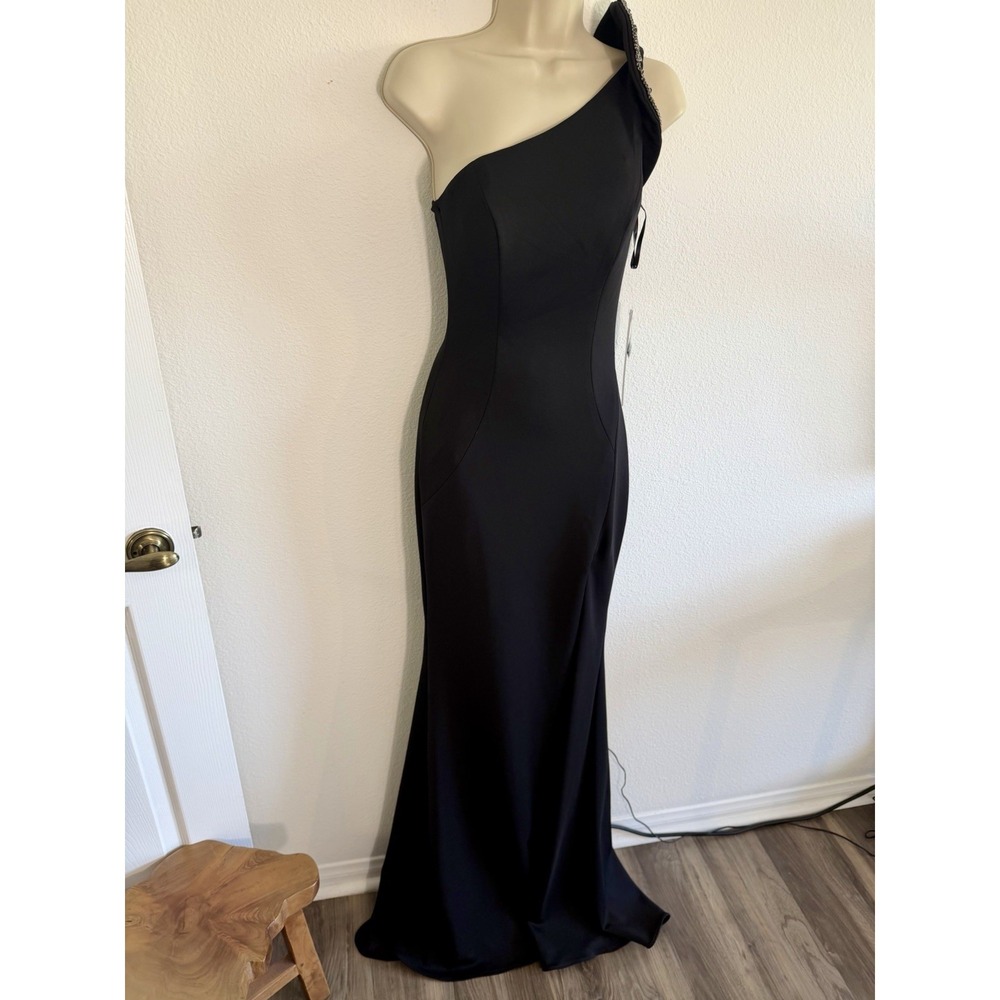 Jovani Gown NWT Sz 6 One Shoulder Beaded Mermaid Prom Guest Pageant Formal Gala - Picture 5 of 10